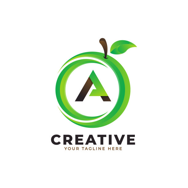 字母标志在新鲜的橙色水果与现代图片下载