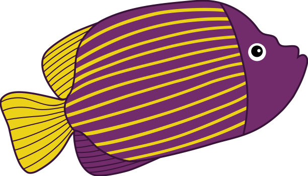 可爱的与世隔绝的热带紫色鱼图片下载