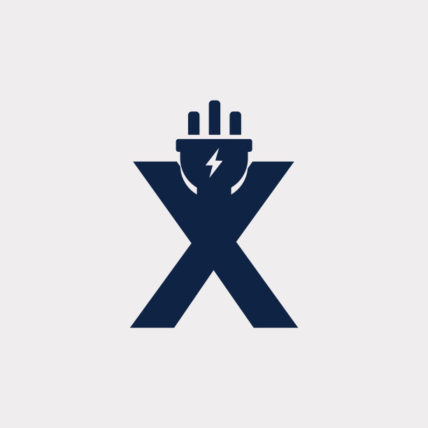 首字母x电子图标标志设计图片下载