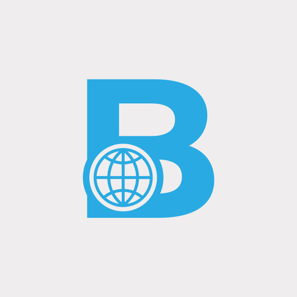 首字母b地球仪标志设计模板图片下载