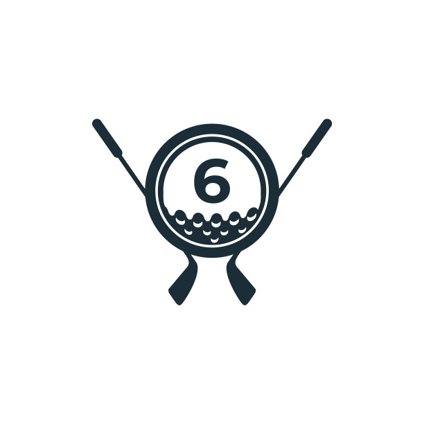 高尔夫运动标志6号高尔夫标志设计图片下载