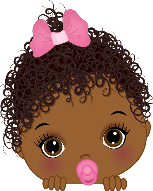 可爱的非裔美国小女孩在玩躲猫猫图片下载