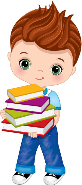 可爱的非裔美国男孩拿着书图片下载