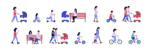 步行人群图片下载