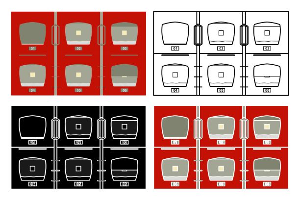 著名的彩色胶囊酒店图标图片下载