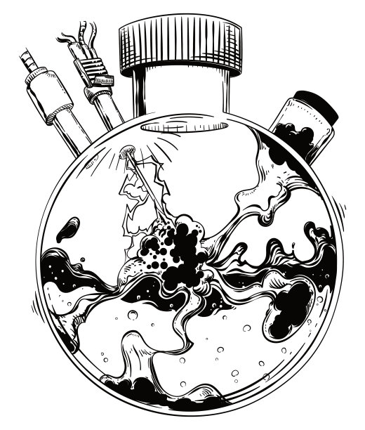 创造生命的疯狂实验中的化学容器图片下载