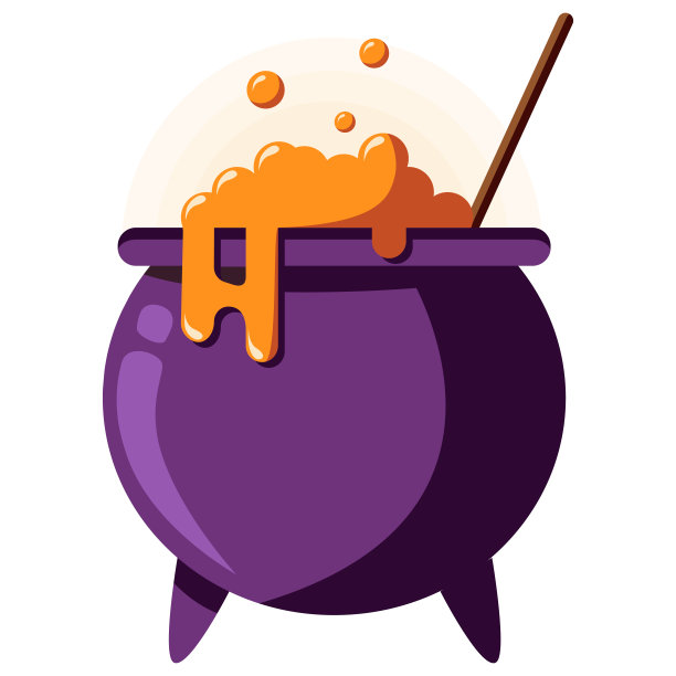 万圣节幽灵物品的平面图标插图图片下载