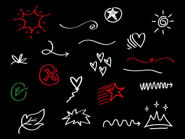 手绘抽象涂鸦元素的使用图片下载