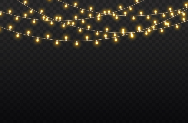 圣诞金光花环，led霓虹灯。图片下载