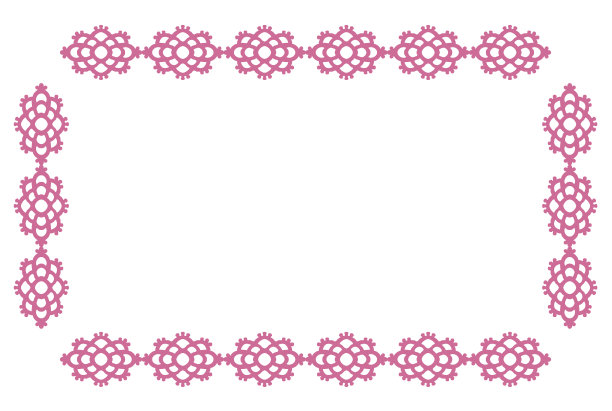 有装饰花边的框架。矢量插图。图片下载