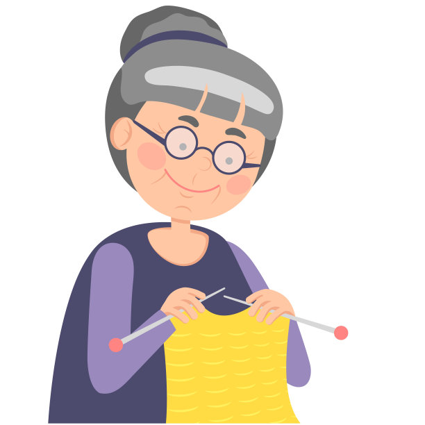 祖母用手织衣服。图片下载