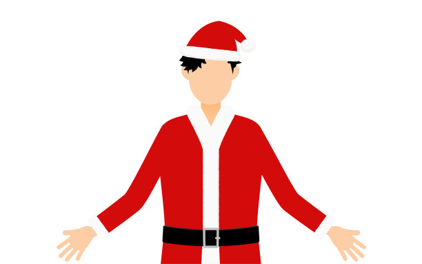 圣诞老人张开双臂图片下载