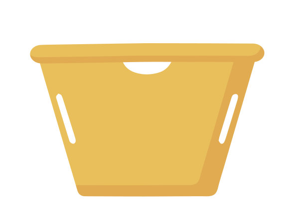 洗衣篮和小物品的存储，家的舒适，恢复秩序的房子。可爱的卡通插图。一个平坦的向量集。图片下载