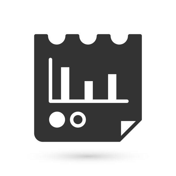 灰色文档与图表图标隔离图片下载