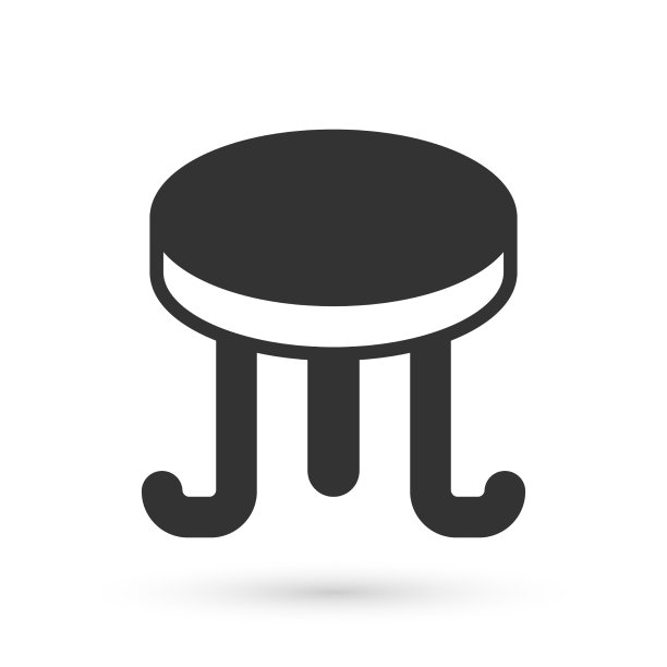 灰色的咖啡桌图标孤立在白色上图片下载