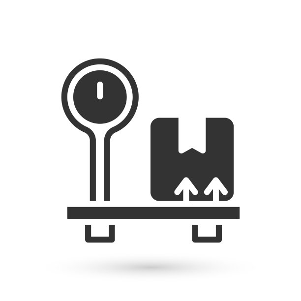 灰度与纸板盒图标隔离上图片下载