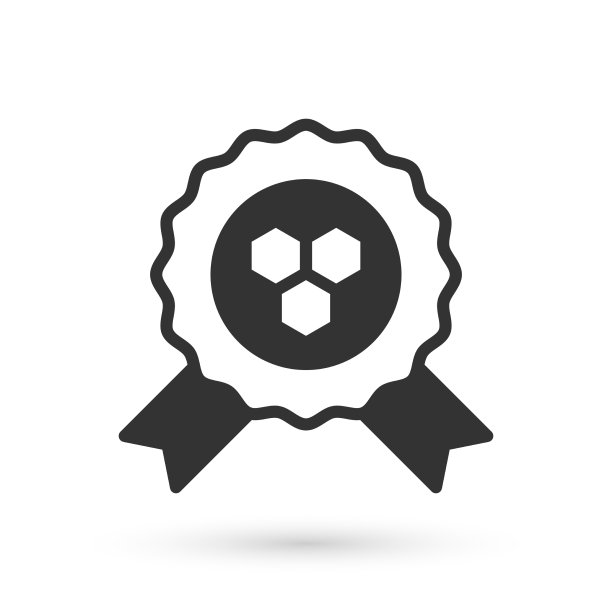 灰色蜂蜜奖图标孤立在白色背景图片下载