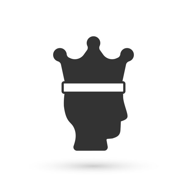 灰色国王皇冠图标孤立在白色背景图片下载