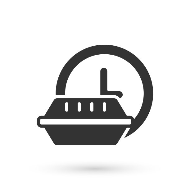 灰色的24小时投递图标孤立上图片下载