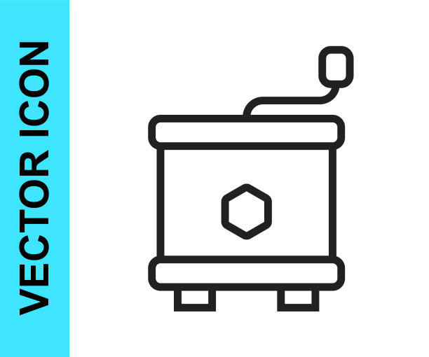 黑色线蜂蜜提取图标隔离在白色图片下载