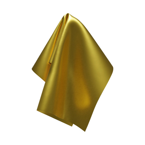 金光闪闪的织物，手帕或桌布悬挂图片下载