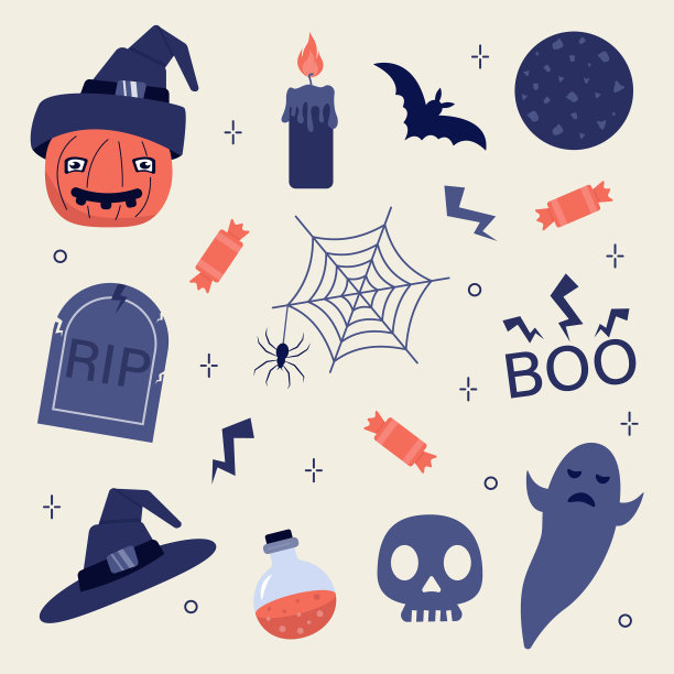 万圣节元素集图片下载