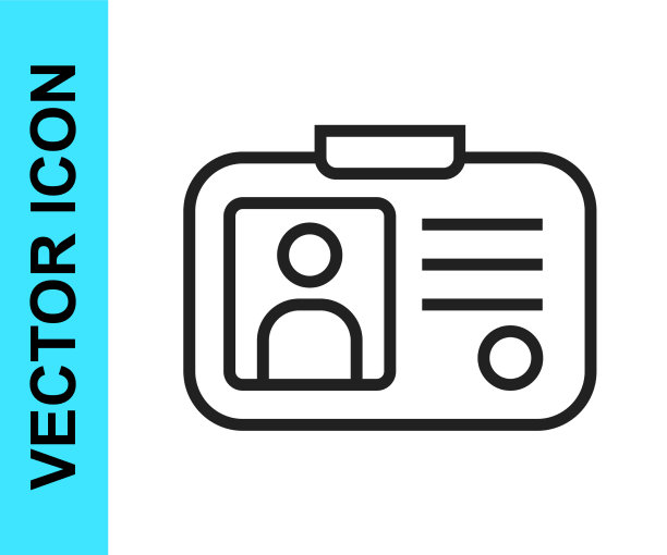 黑线出租车司机执照图标隔离上图片下载