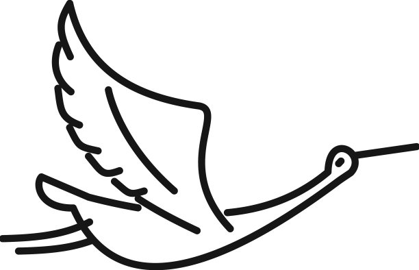 巢鹳图标轮廓飞鸟图片下载