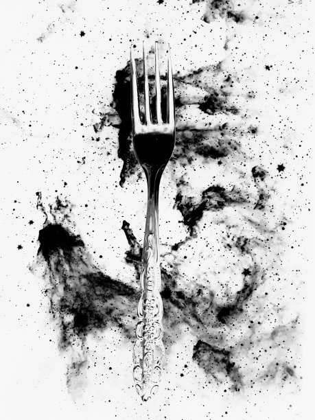 灰色的金属叉子图片下载