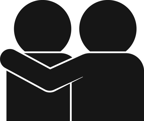 信任团队图标简单的工作伙伴关系图片下载