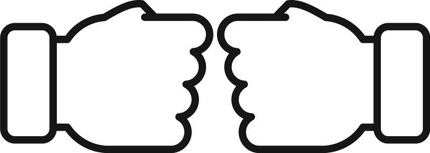 信任伙伴图标大纲手交易图片下载