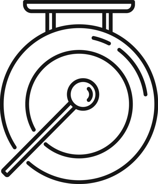 信号锣图标轮廓亚洲钟图片下载