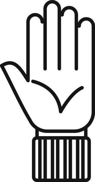 裁判手势图标轮廓图片下载