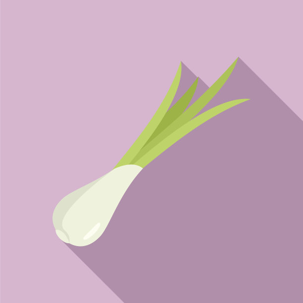 叶韭菜图标扁平新鲜洋葱图片下载