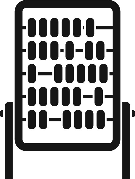算盘计算器图标简单的数学玩具图片下载