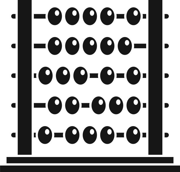 古老的算盘图标简单的数学计算器图片下载
