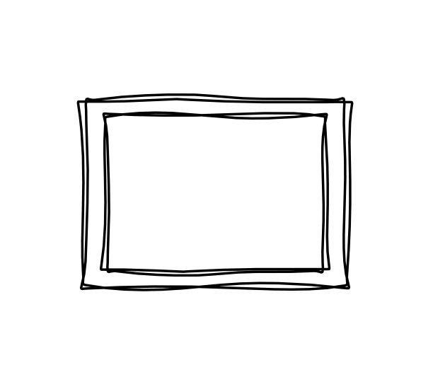 抽象画框作为线条绘制在白色作为背景图片下载