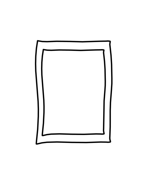 抽象画框作为线条绘制在白色作为背景图片下载