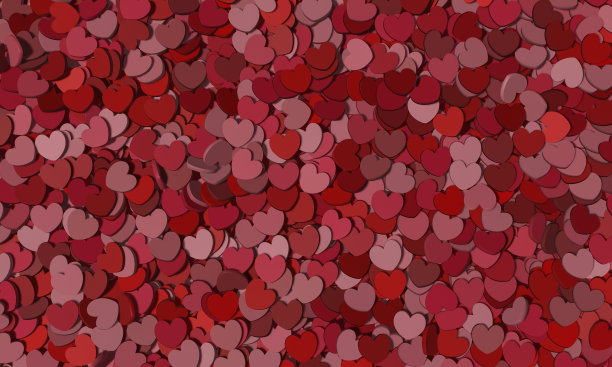 3D渲染的堆心图片下载