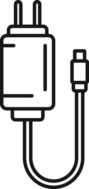 充电器插头图标轮廓手机充电图片下载