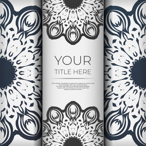 时尚的模板印刷设计明信片白色图片下载