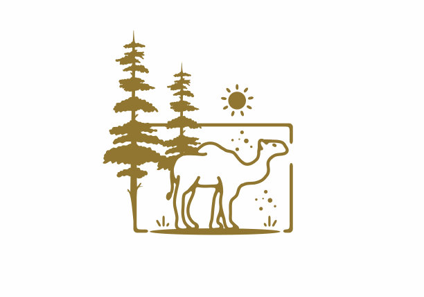 骆驼线条艺术图片下载