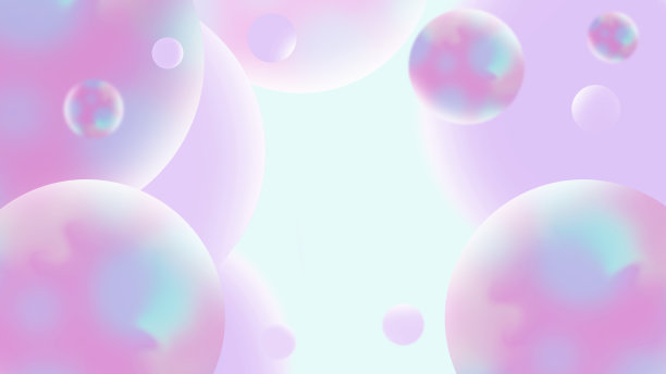 浮动抽象彩色球体背景插图图片下载