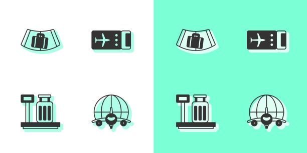 用飞机传送带固定地球仪图片下载