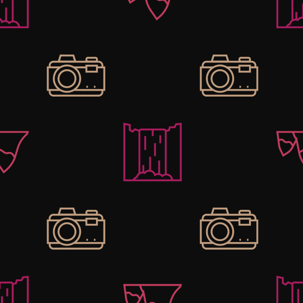 设置线山摄影相机和瀑布上图片下载