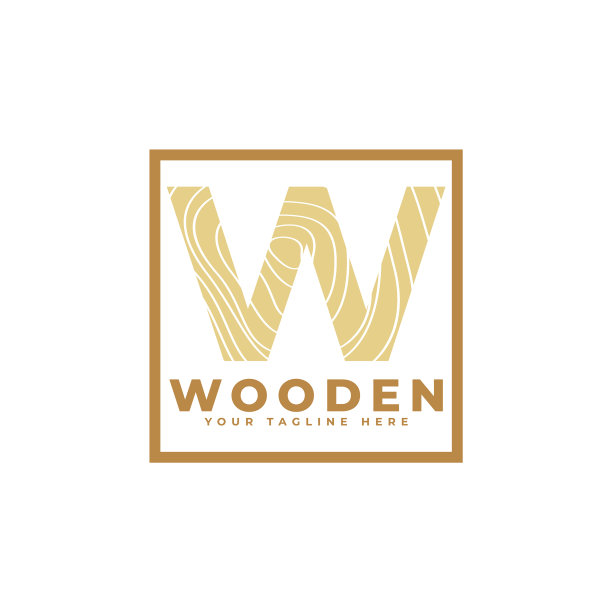 字母w，木质纹理，方形图片下载