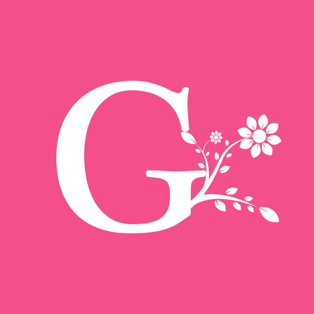 字母g连花式符号花可用图片下载