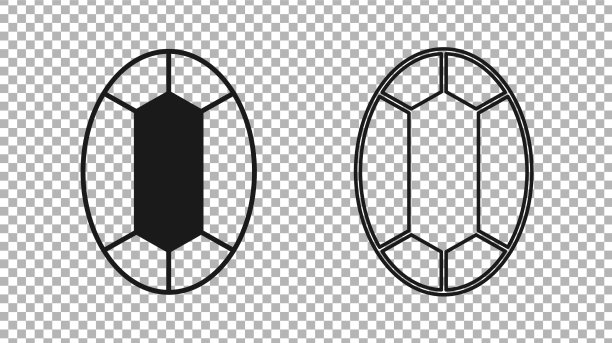黑色宝石石图标孤立上透明图片下载