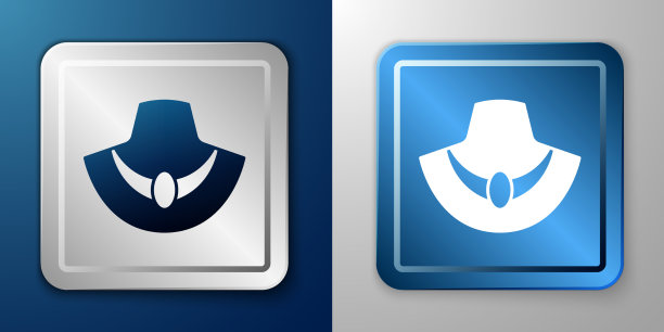 白色项链上的假人图标孤立在蓝色图片下载