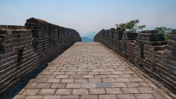 慕田峪长城的风景，北京，中国，亚洲，股票照片图片下载